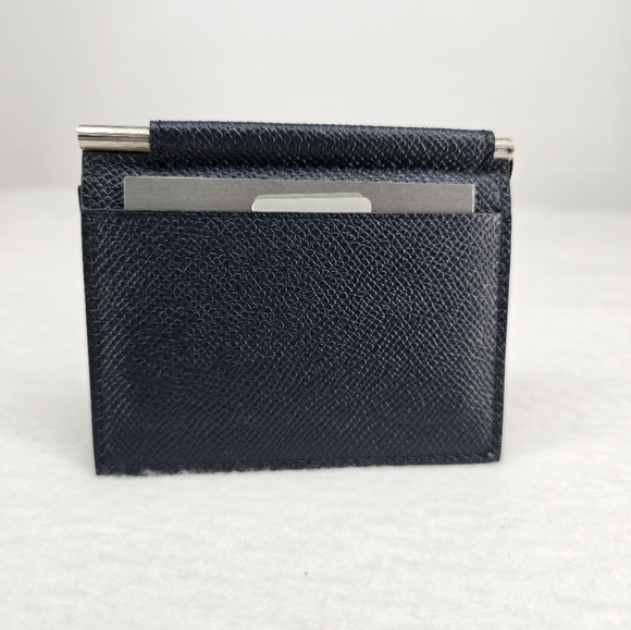 Tom‎ Ford men's clip card holder wallet midnight blue - Picture 2 of 12